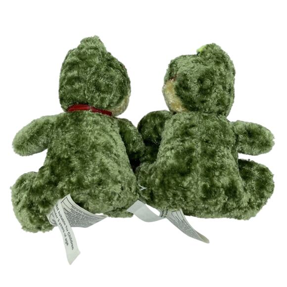Vintage 2002 Joelson Industries Stuffed Plush 5 Inch Attached Frog Couple EUC - Picture 4 of 8